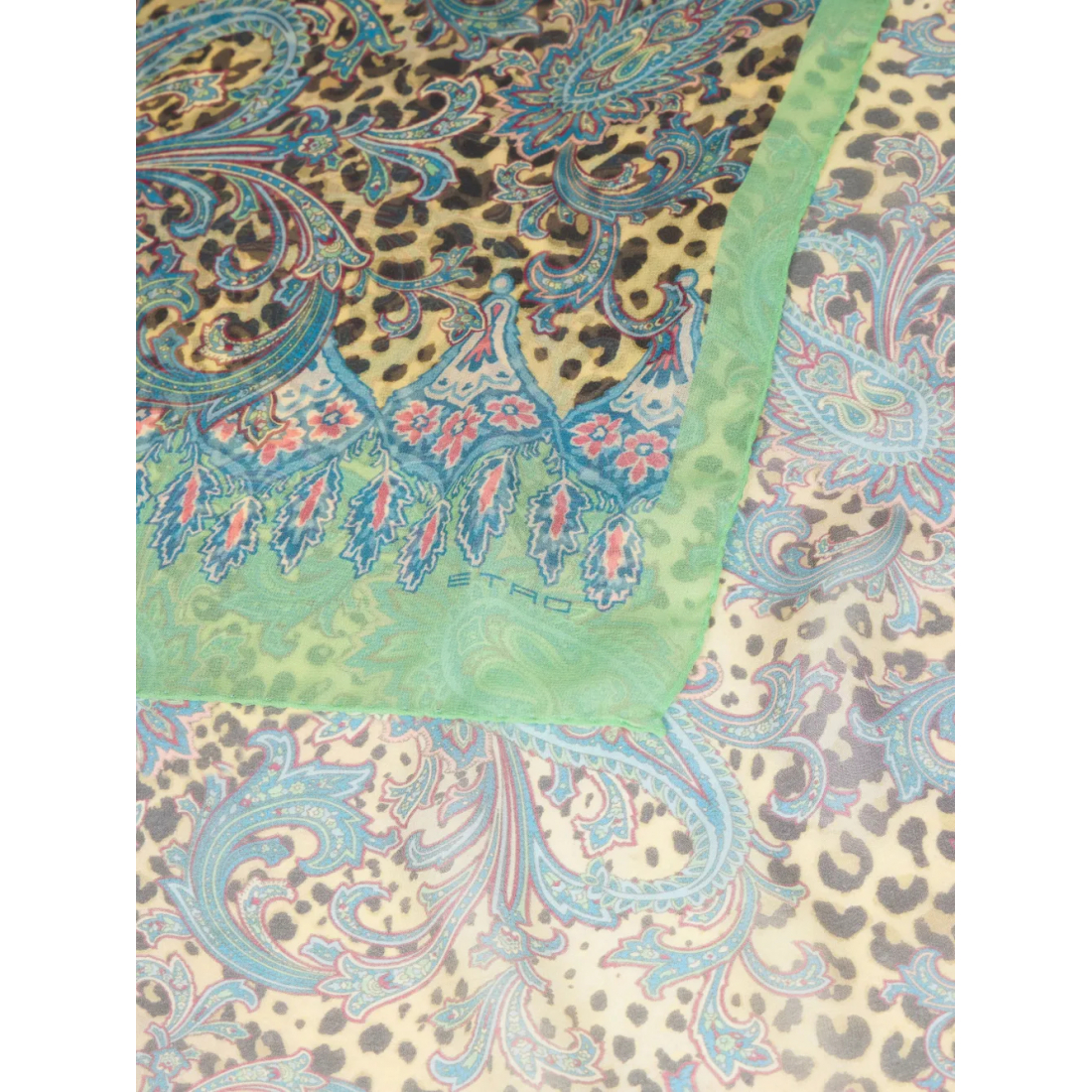 Women's 'Paisley Animal-Motif' Silk Scarf