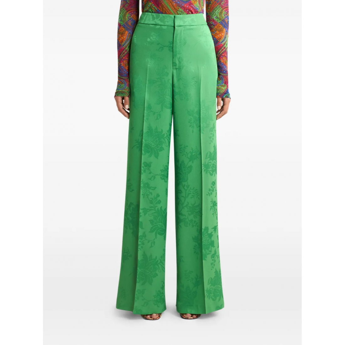 'Floral-Motif Jacquard' Hose für Damen