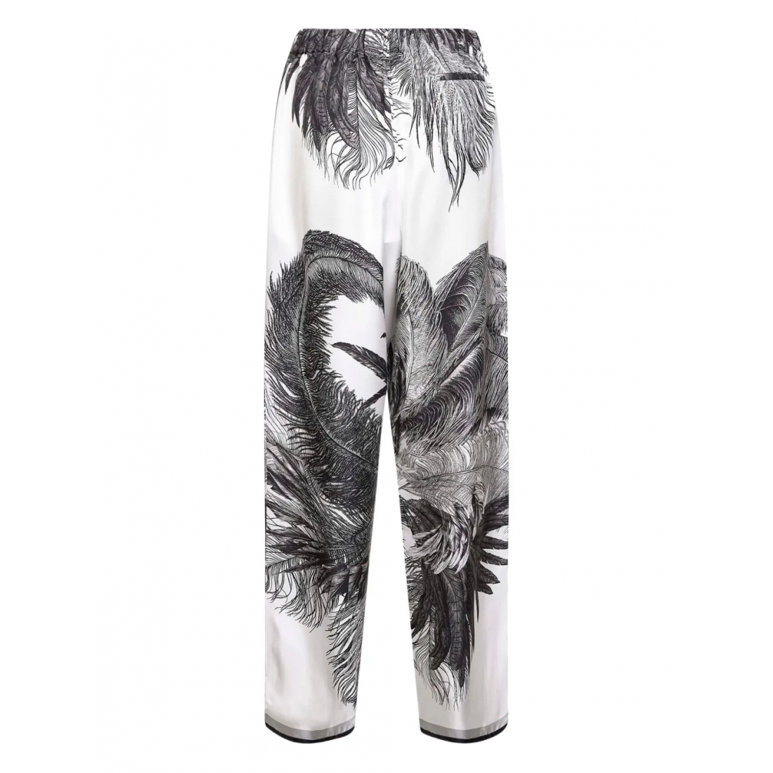 Women's 'Feather-Print' Palazzo Trousers