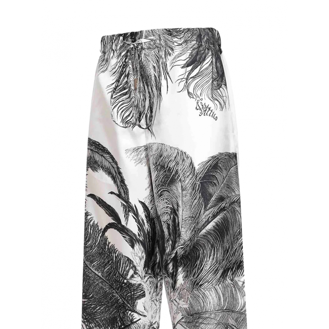 Women's 'Feather-Print' Palazzo Trousers