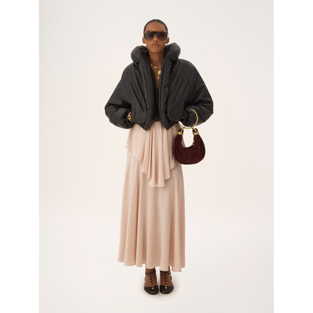 Jupe Midi 'Fluid Layered' pour Femmes