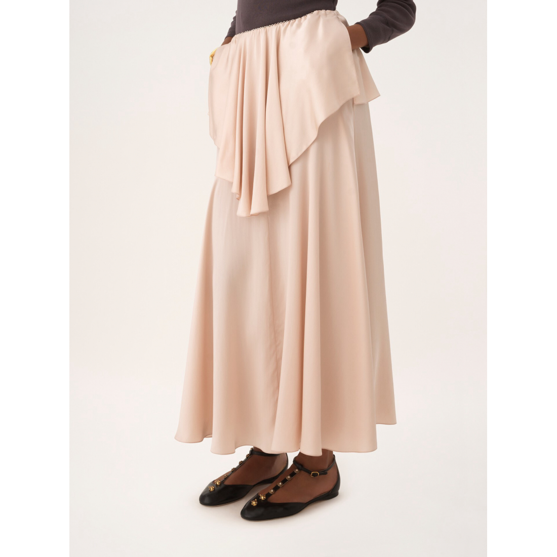 Jupe Midi 'Fluid Layered' pour Femmes