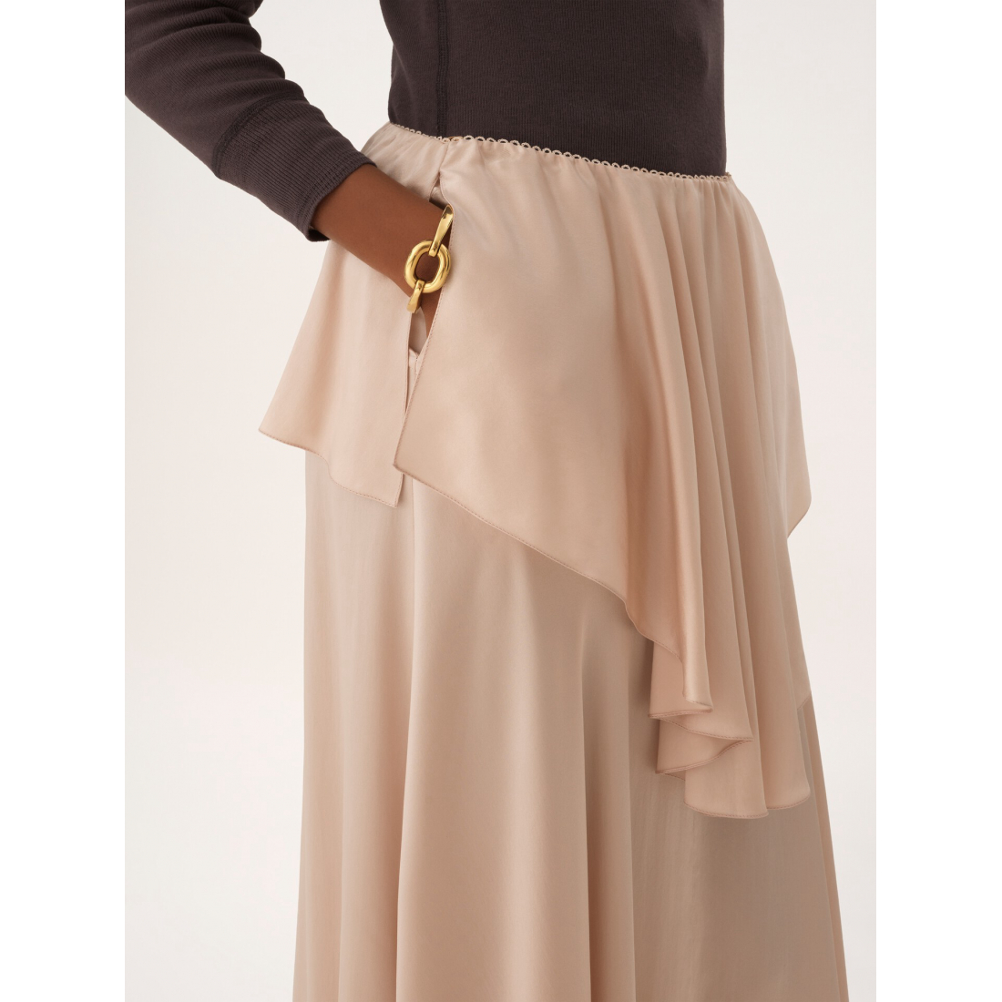 Jupe Midi 'Fluid Layered' pour Femmes