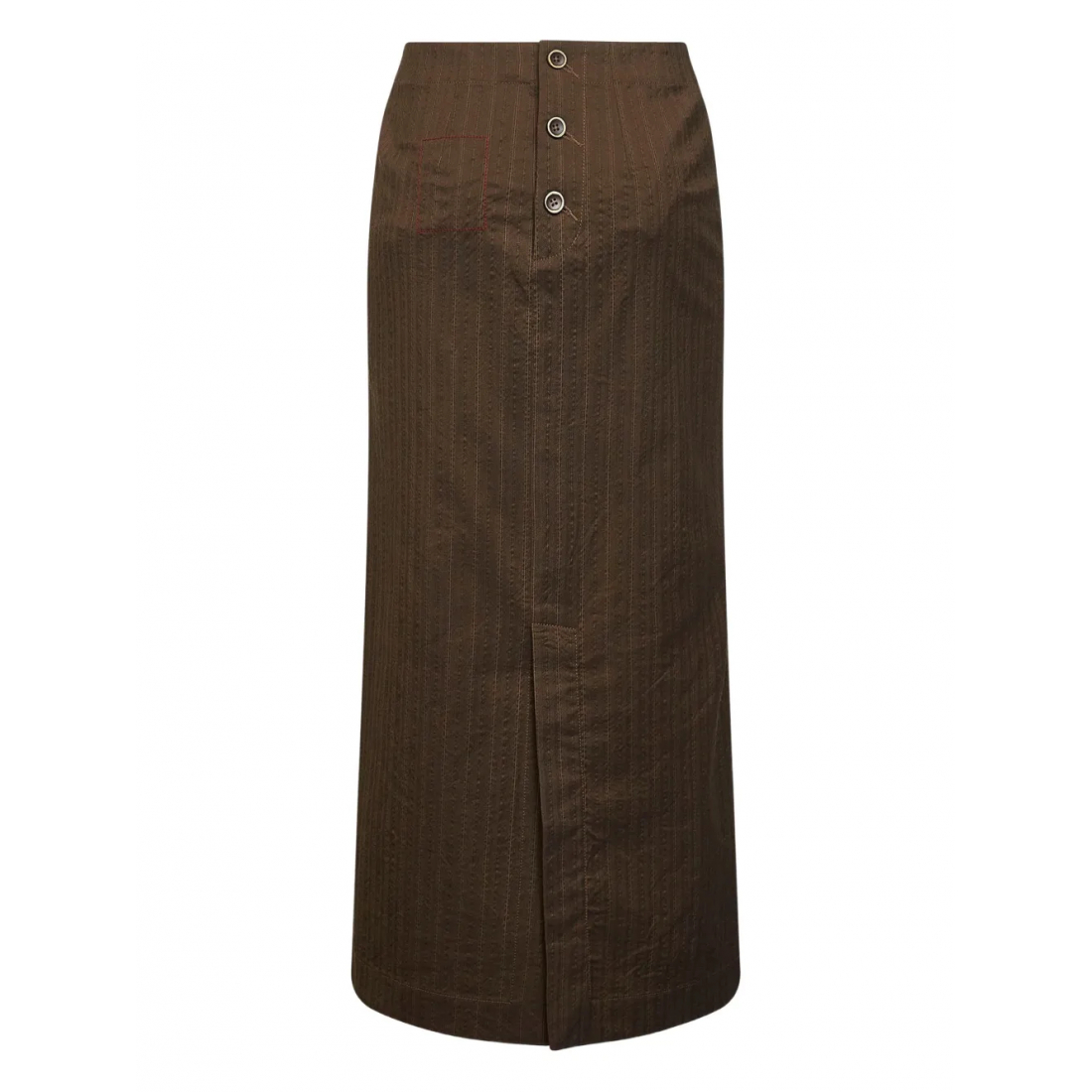 Women's 'Pinstripe Button' Maxi Skirt