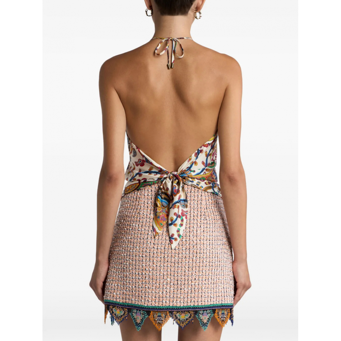 'Floral Paisley Halterneck' Ärmellose Bluse für Damen