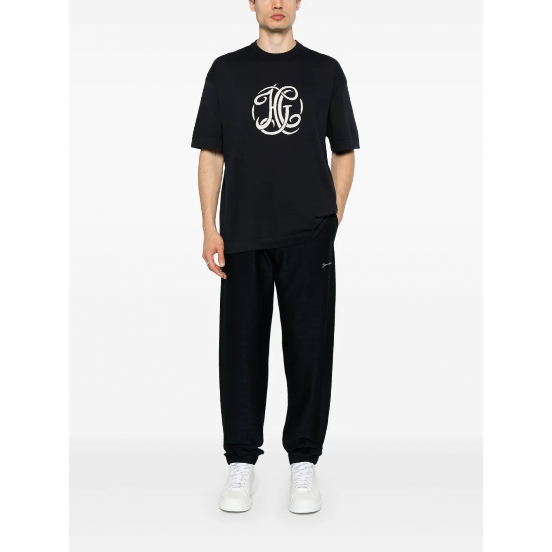 T-shirt 'Logo-jacquard' pour Hommes