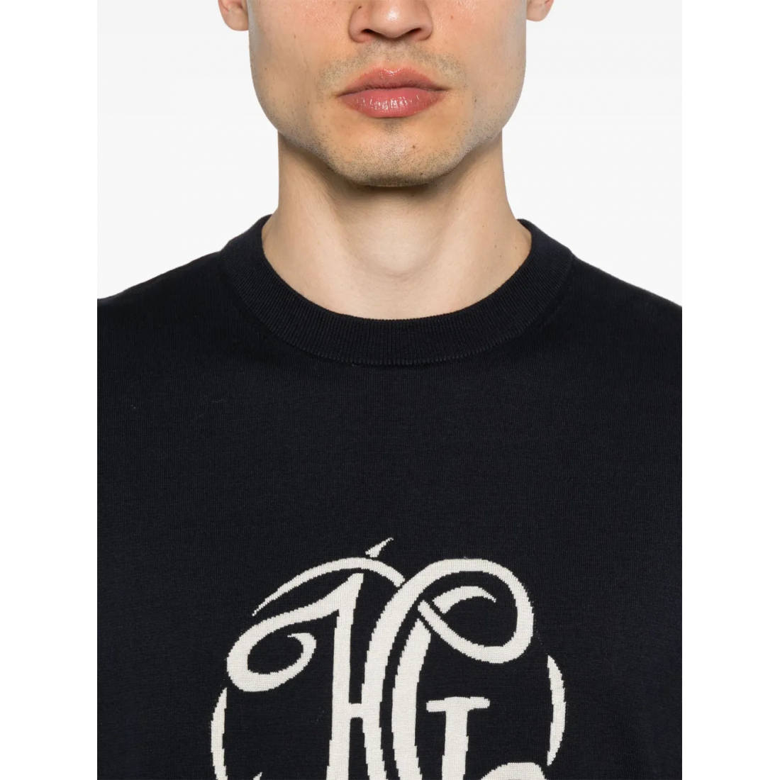 T-shirt 'Logo-jacquard' pour Hommes