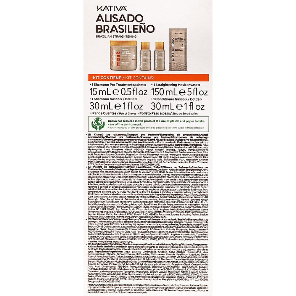 'Brazilian' Hair Straightening Set - 3 Pieces