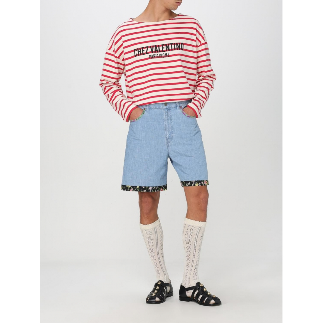 'Floral-Trim' Bermuda Shorts für Herren