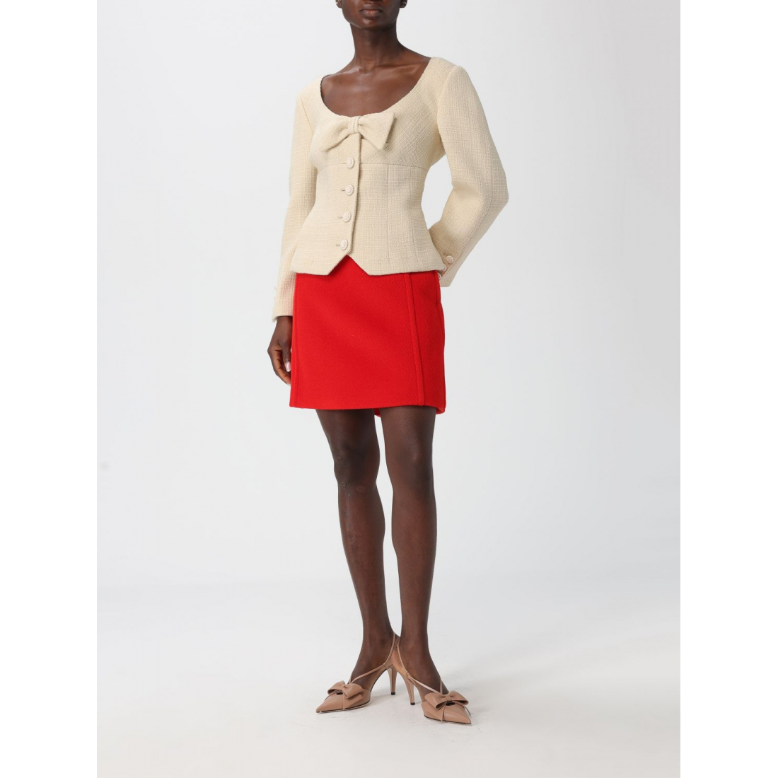 'Bow-Detail' Wickelmantel für Damen