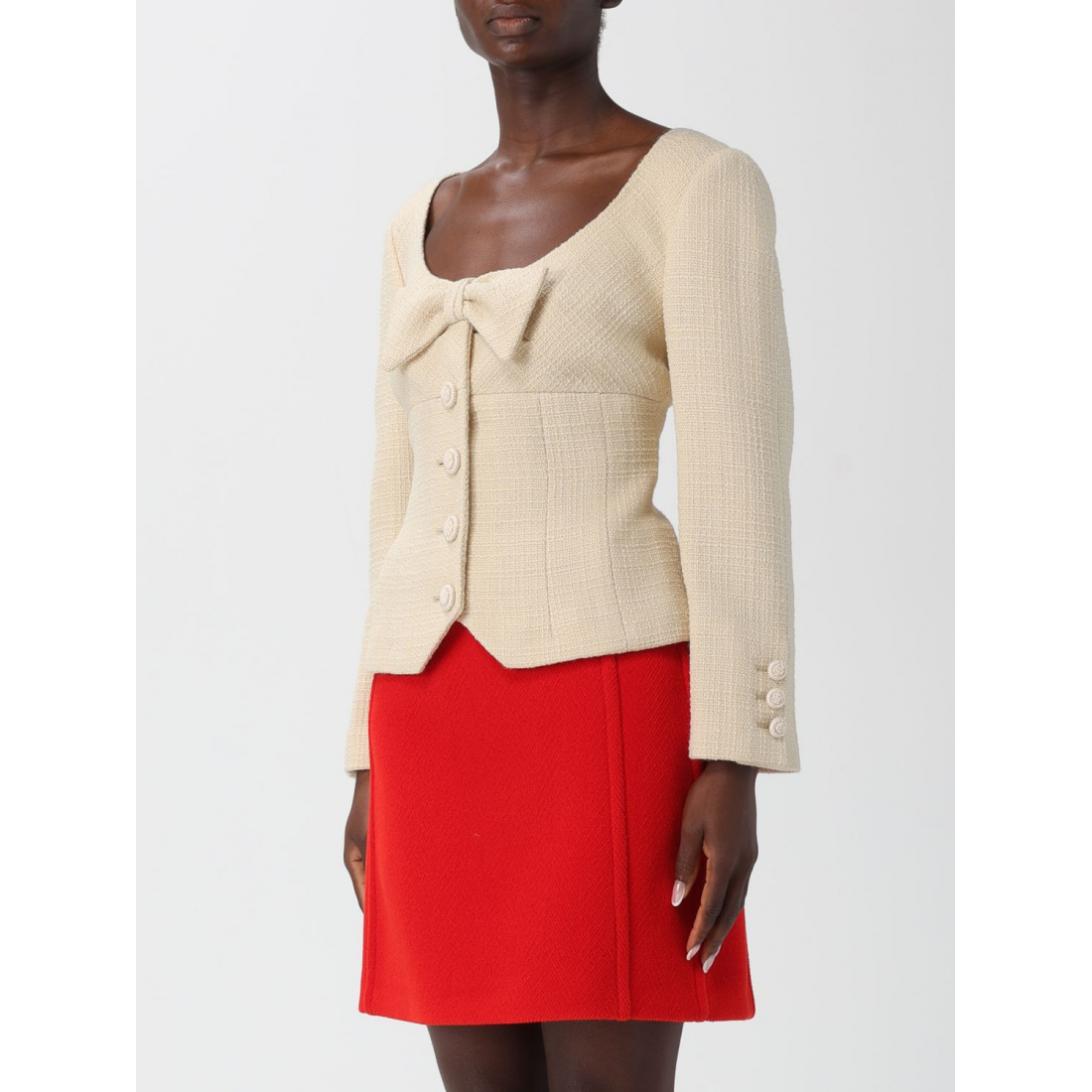 'Bow-Detail' Wickelmantel für Damen