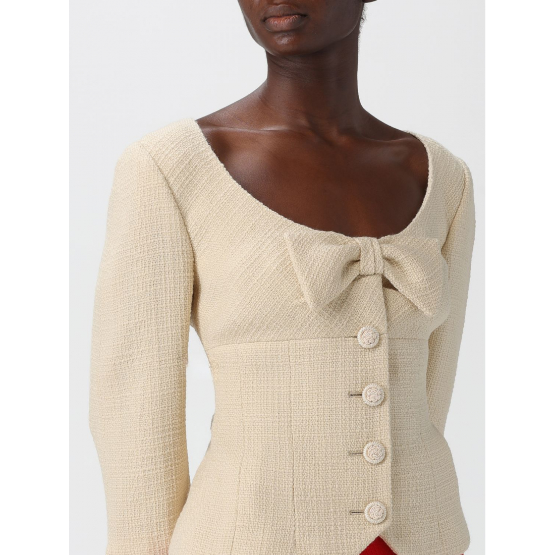 'Bow-Detail' Wickelmantel für Damen