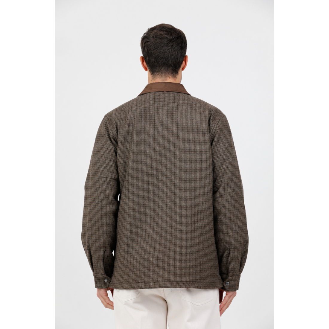 Men's 'Houndstooth Patch-Pocket' Overshirt