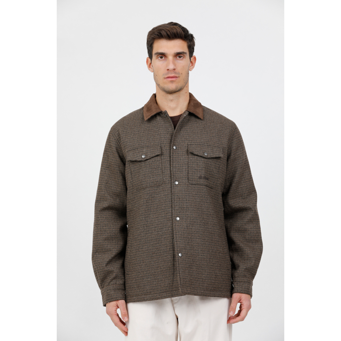 Men's 'Houndstooth Patch-Pocket' Overshirt