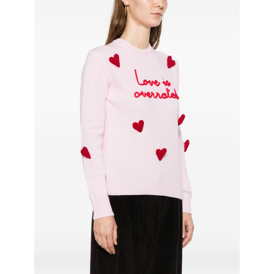 Women's 'Crochet-Hearts Embroidered' Sweater
