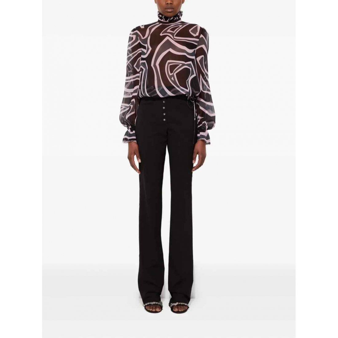 Blouse 'Labirinto Print Balloon-Sleeves' pour Femmes