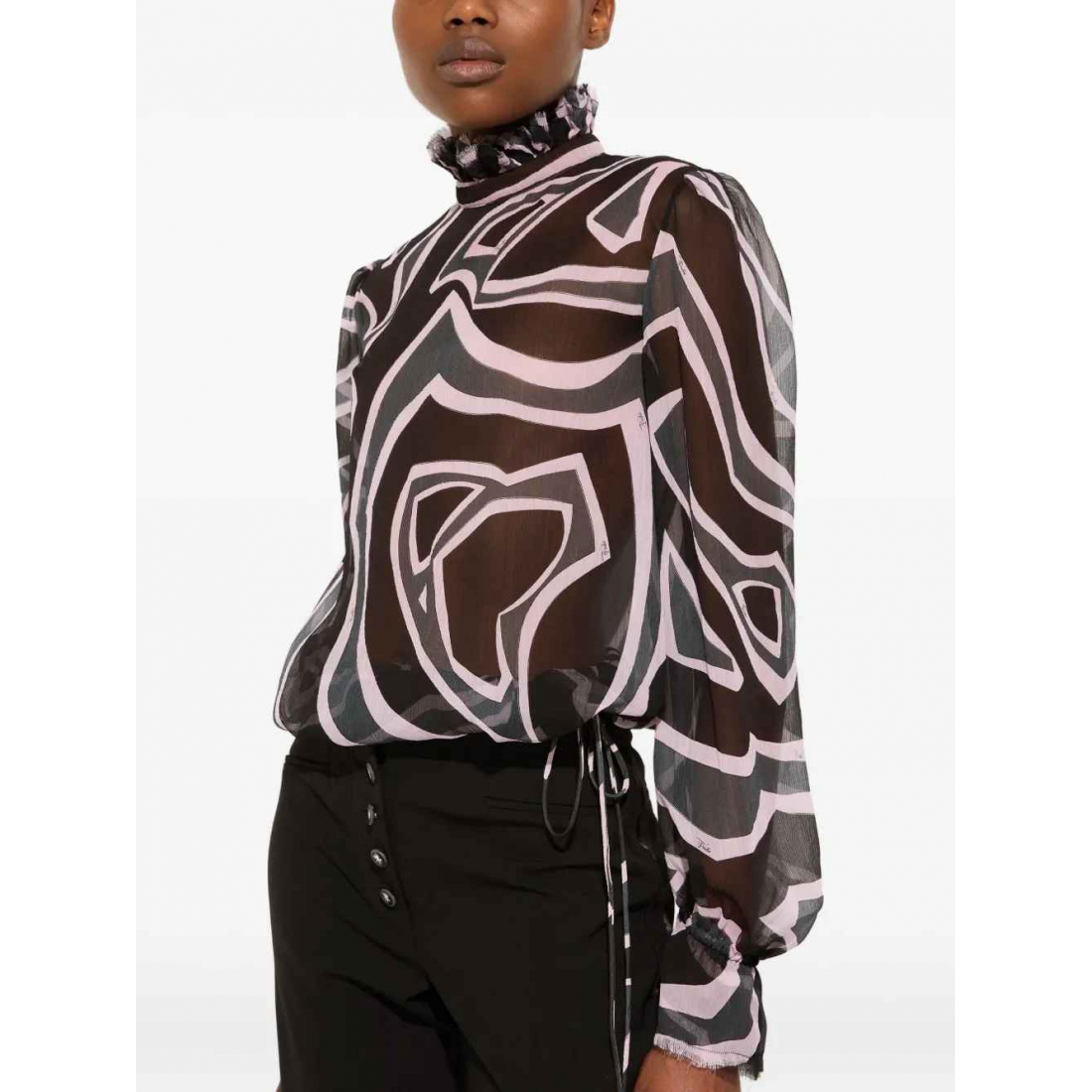 Blouse 'Labirinto Print Balloon-Sleeves' pour Femmes