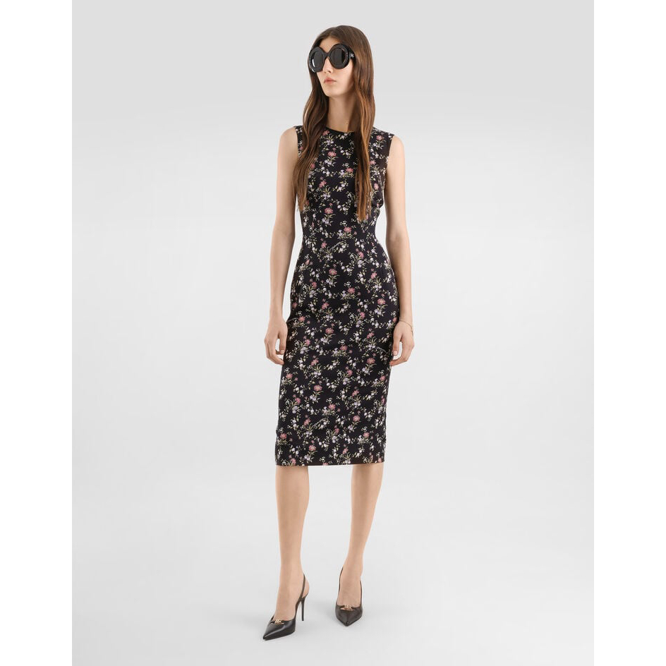 Robe Midi 'Floral-Print' pour Femmes