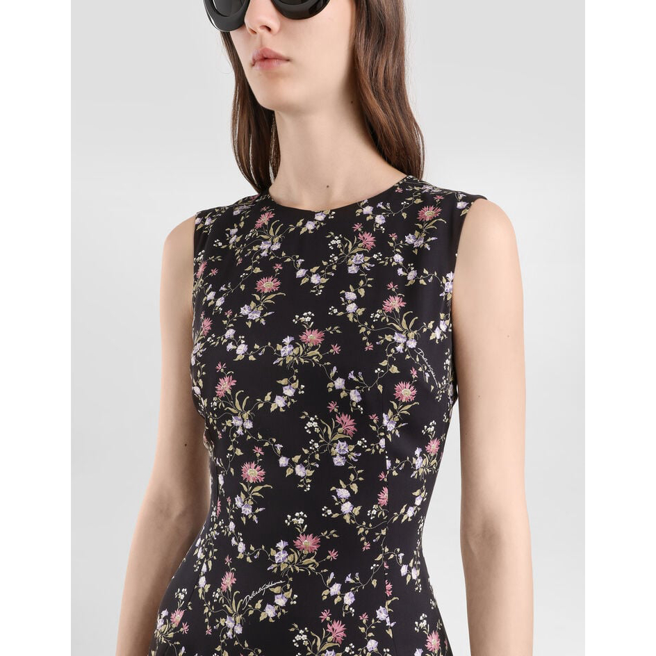 Robe Midi 'Floral-Print' pour Femmes