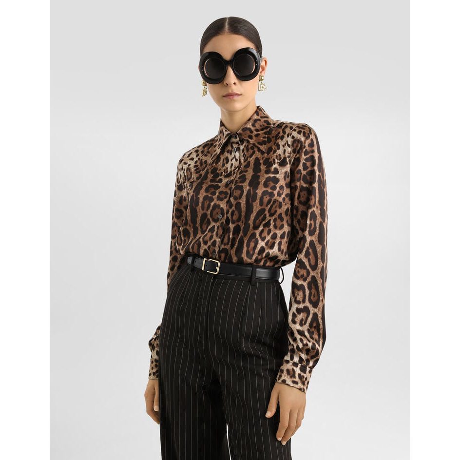 Chemise 'Leopard-Print' pour Femmes