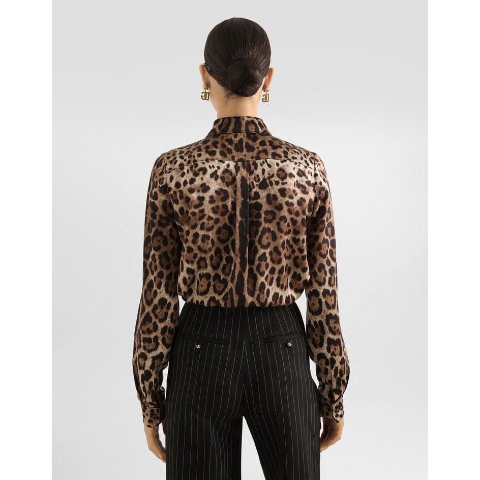 Chemise 'Leopard-Print' pour Femmes