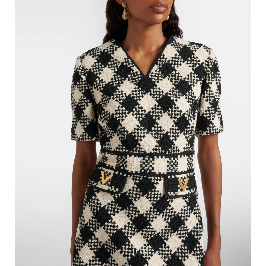 Robe mini 'Damier Tweed' pour Femmes