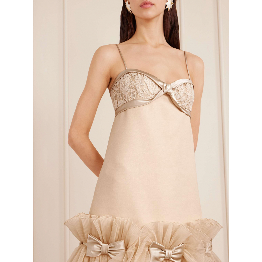 Robe mini 'Pleated Ruffles' pour Femmes