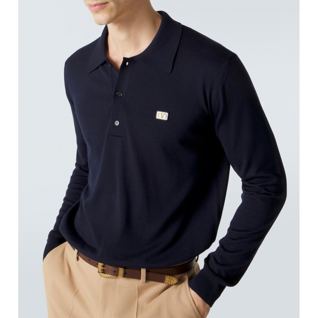Polo manches longues 'Vlogo Signature' pour Hommes