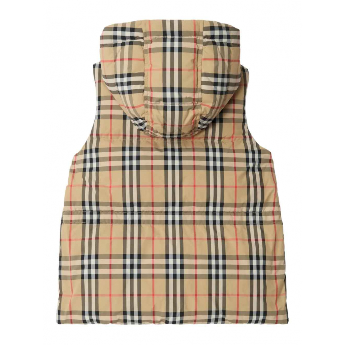 Baby's 'Check-Pattern Hooded' Vest