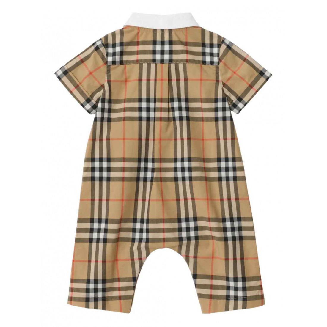 'Check-Pattern Pocket' Strampler für Baby