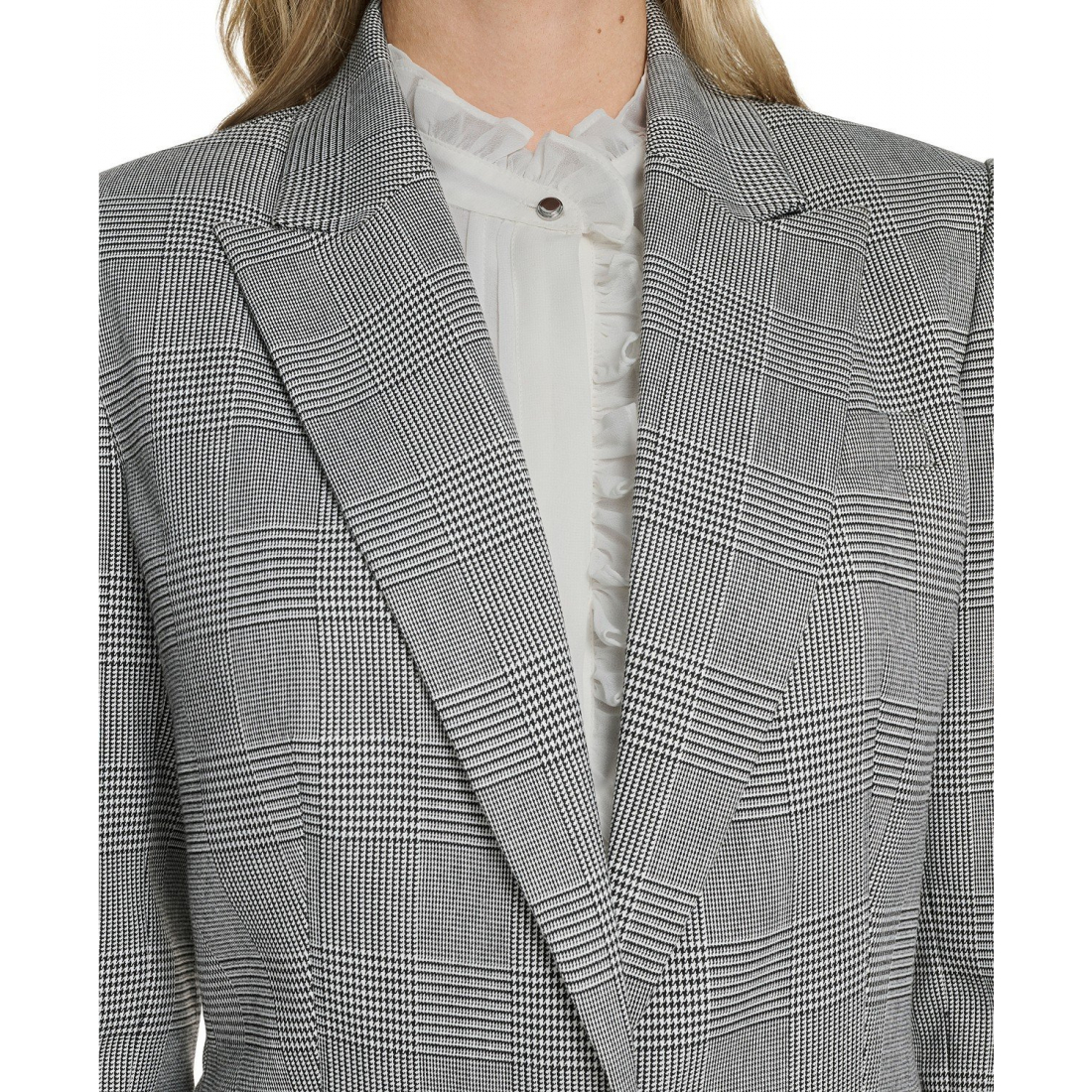Veste 'Houndstooth One-Button' pour Femmes
