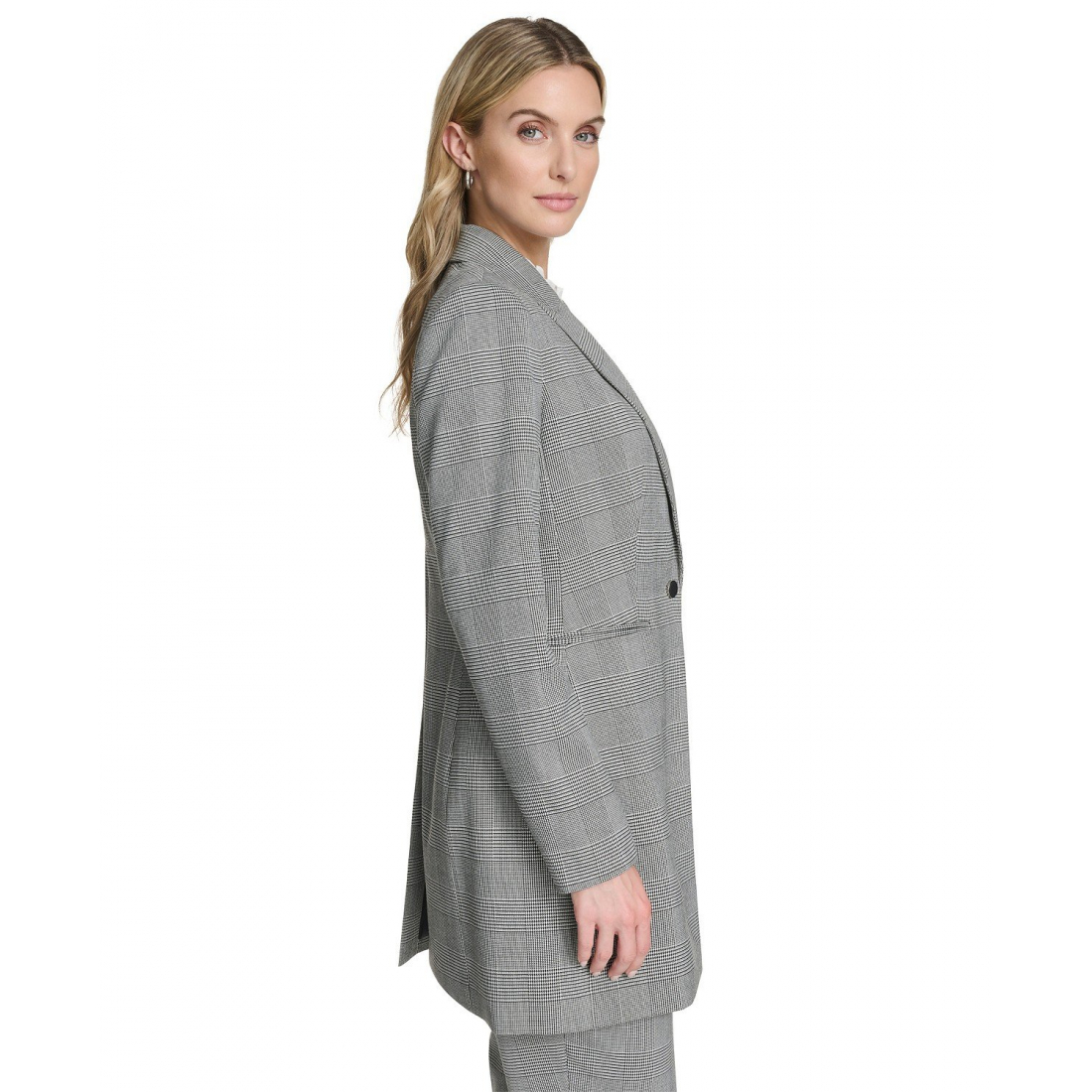 Veste 'Houndstooth One-Button' pour Femmes