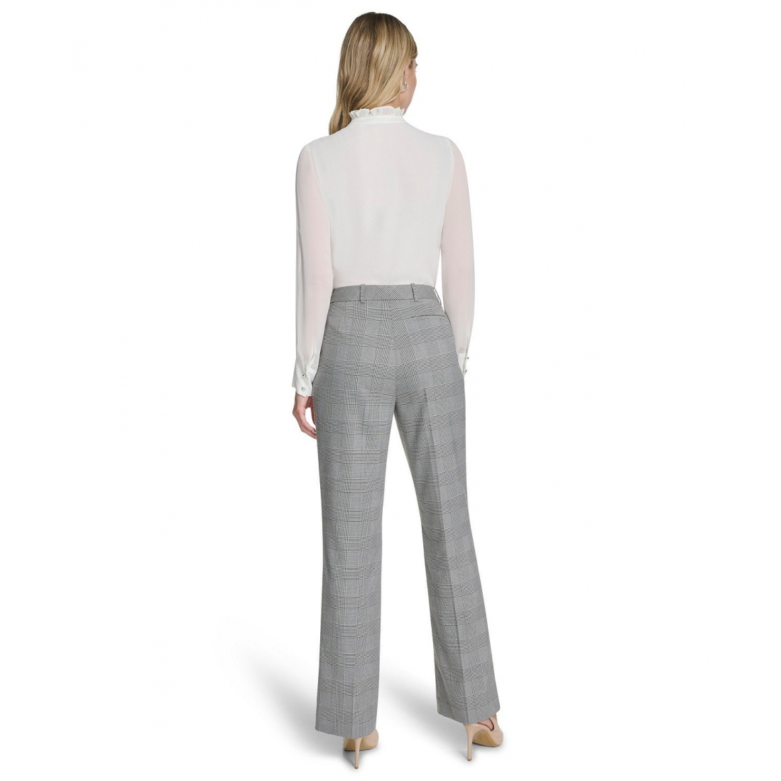 Pantalon 'Houndstooth Mid-Rise' pour Femmes