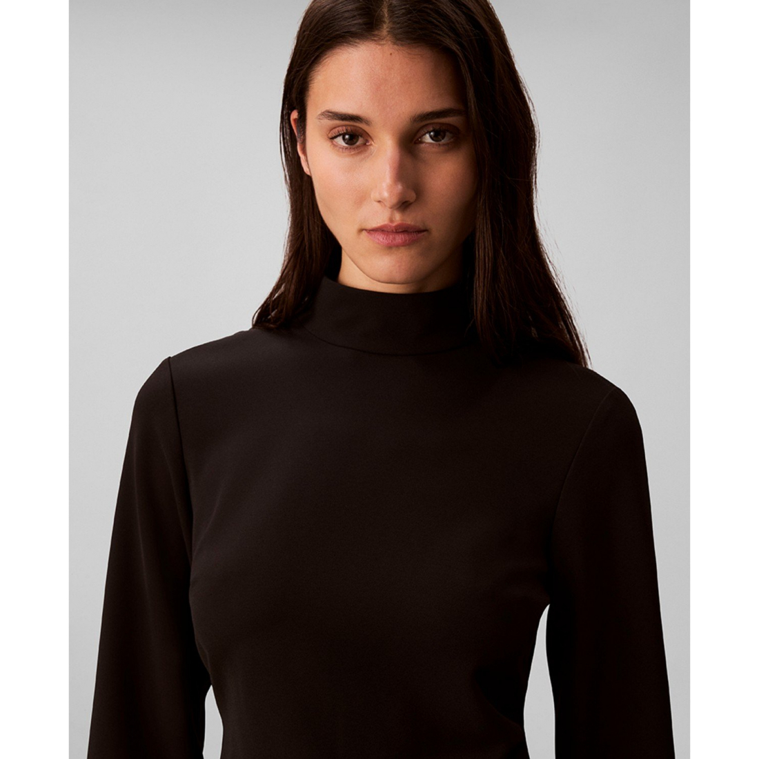 Robe mini 'Long Sleeve Turtle Neck' pour Femmes