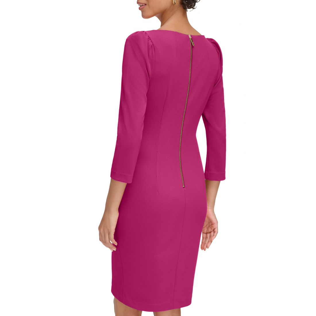Women's 'Three-Quarter Sleeve Scuba Crepe' Sheath Dress