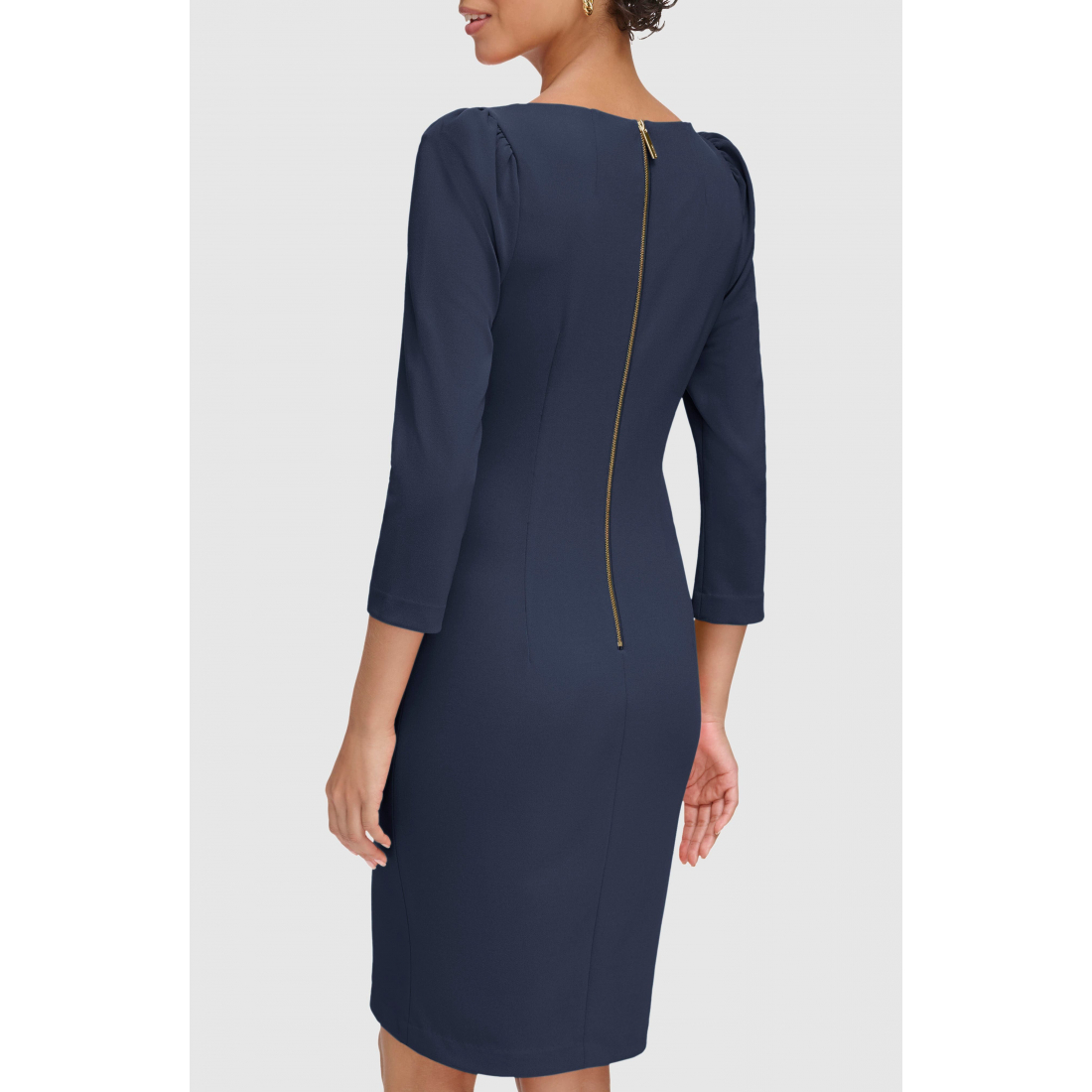 Women's 'Three-Quarter Sleeve Scuba Crepe' Sheath Dress