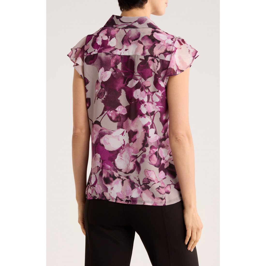 Women's 'Ruffle Front Cap Sleeve' Sleeveless Top