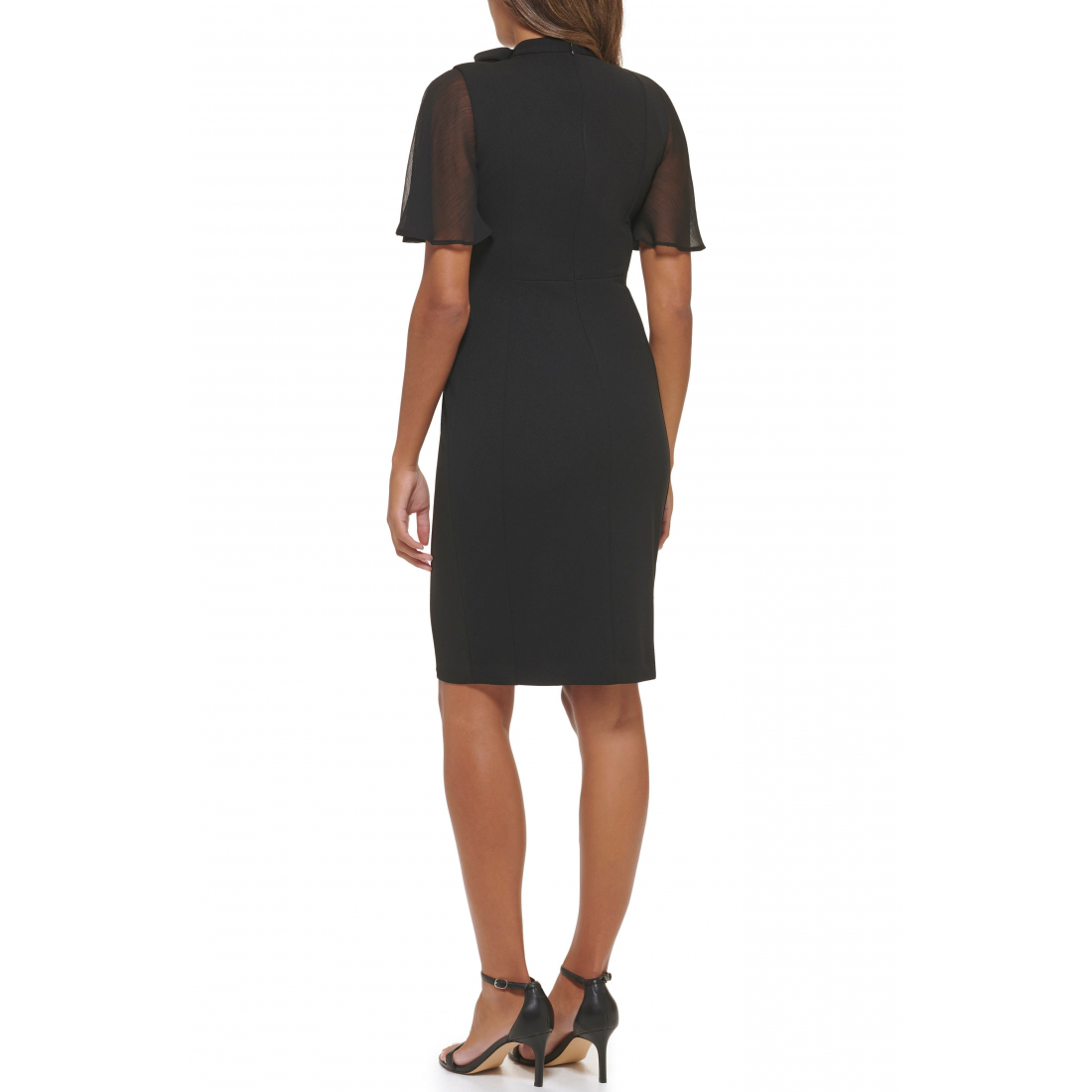 Women's 'Sheer Flutter Sleeve' Sheath Dress
