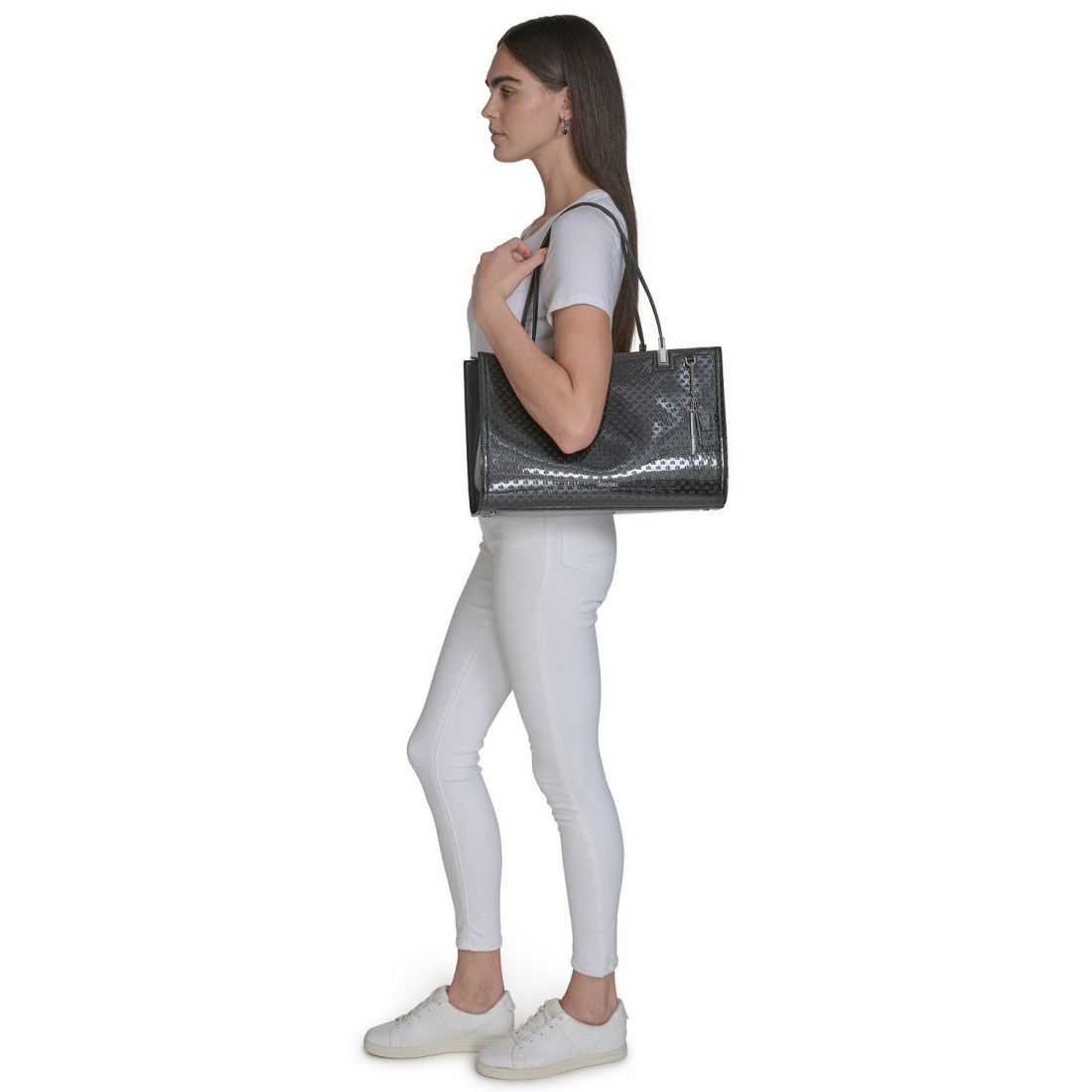 Women's 'Verne Signature Embossed with Charm' Tote Bag
