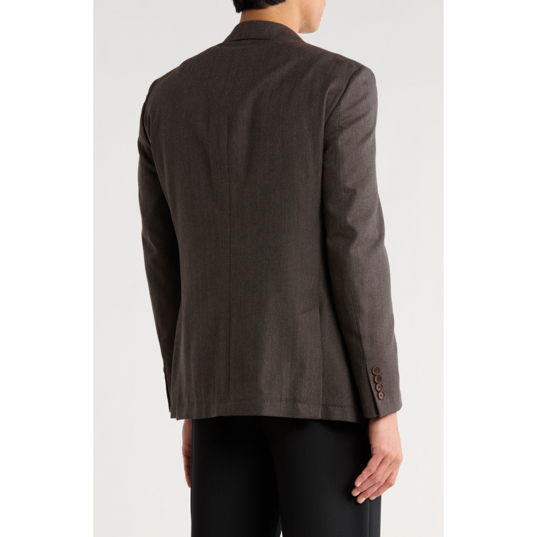 'Herringbone Two-Button' Klassischer Blazer für Herren