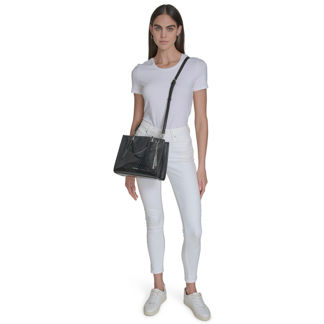 'Verne Signature Embossed Convertible with Charm' Umhängetasche für Damen