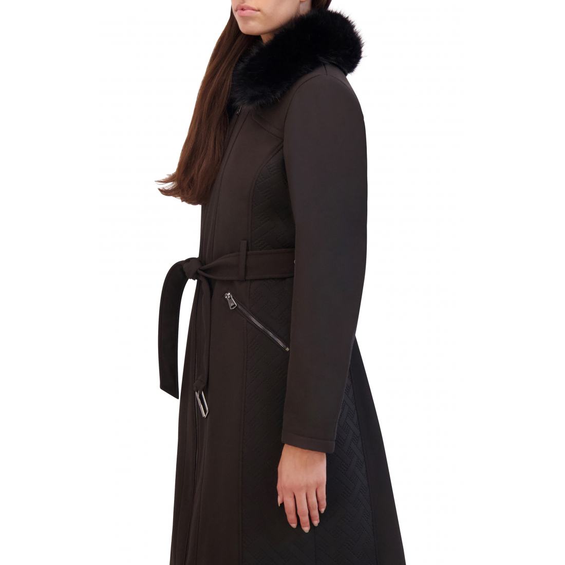 Manteau à ceinture 'Softshell Longline' pour Femmes