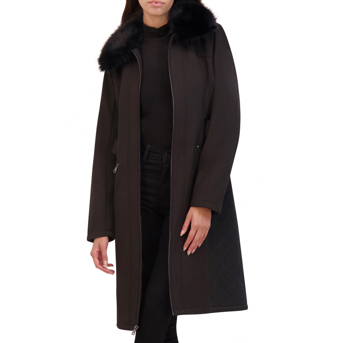 Manteau à ceinture 'Softshell Longline' pour Femmes