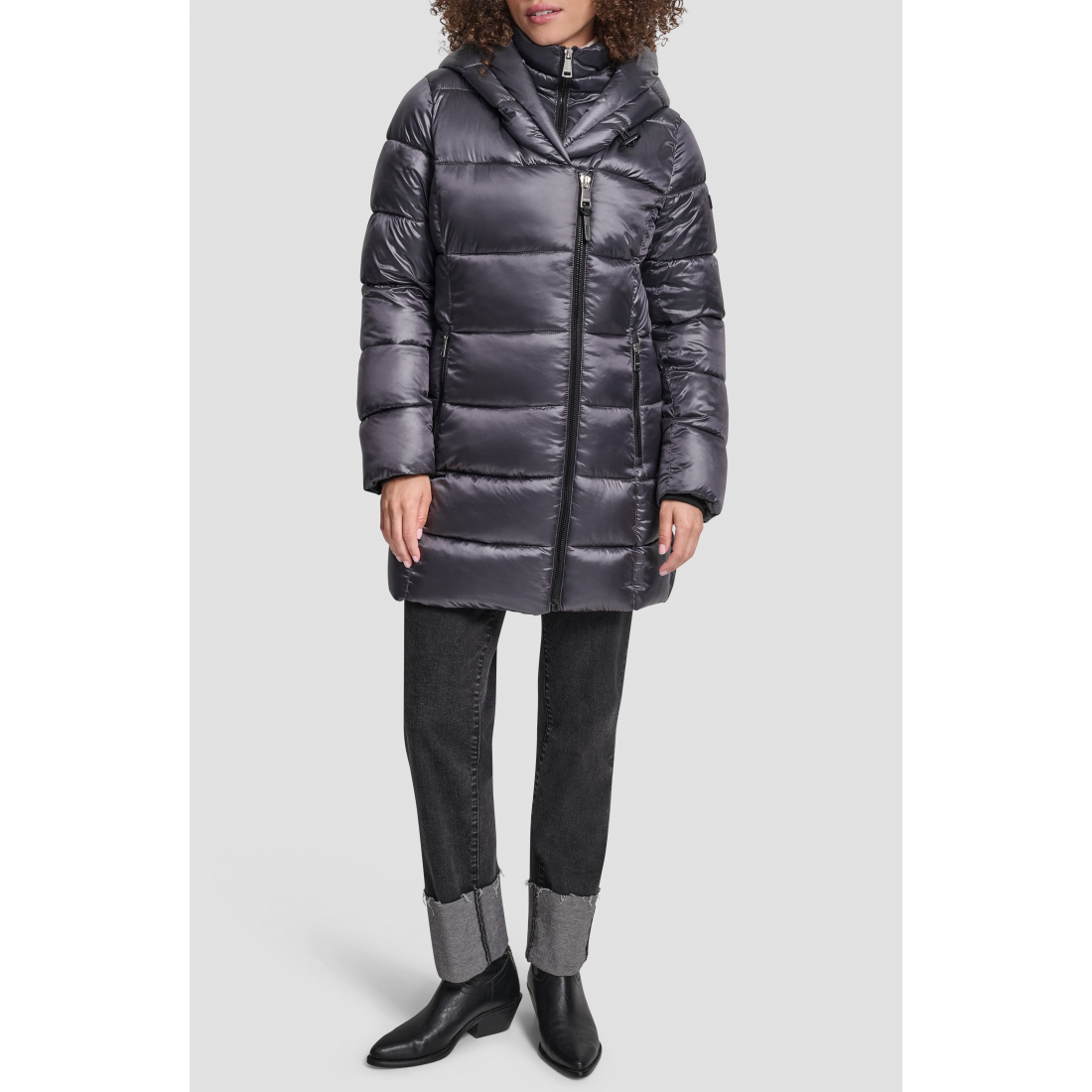 Women's 'Asymmetric Bib Packable' Puffer Coat