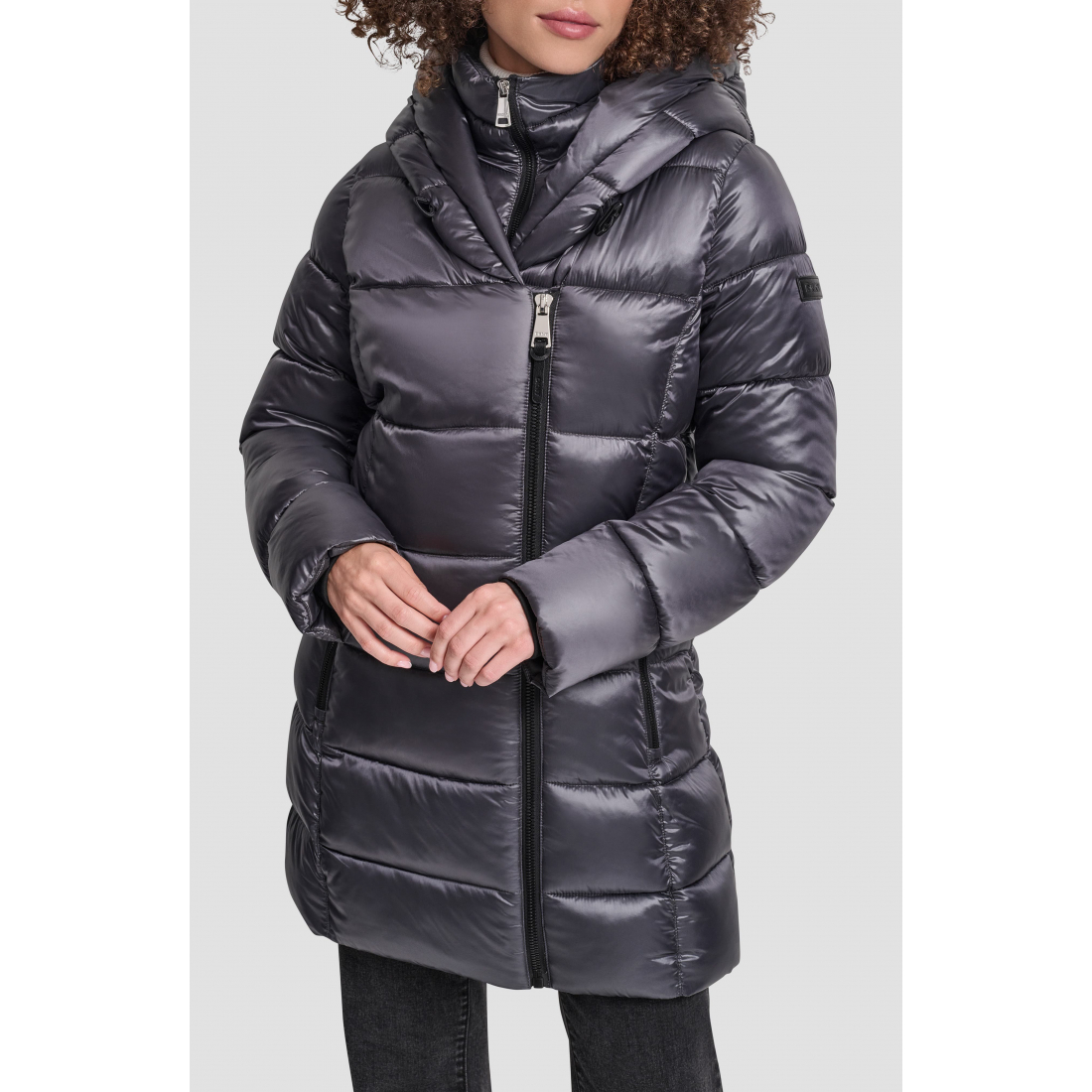 Women's 'Asymmetric Bib Packable' Puffer Coat