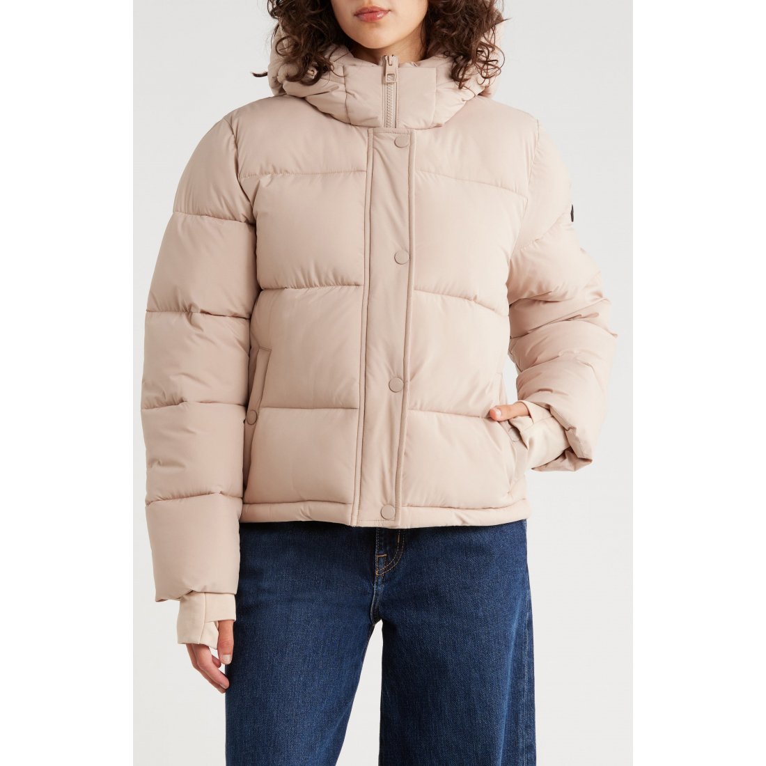 Veste matelassée 'Missy Hooded Water Resistant Crop' pour Femmes