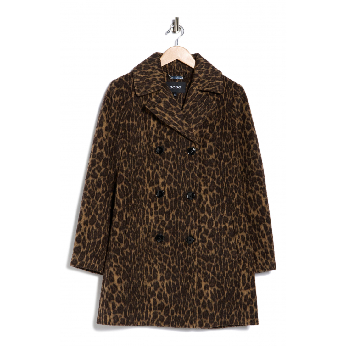 'Missy Leopard Double Breasted' Mantel für Damen