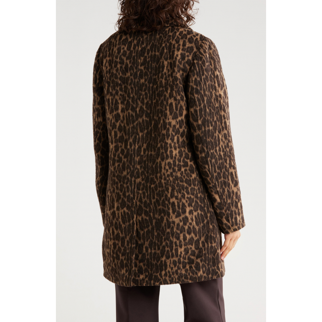 'Missy Leopard Double Breasted' Mantel für Damen