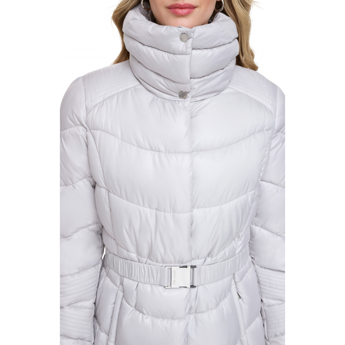 Veste matelassée 'Cire Belted Funnel Neck' pour Femmes