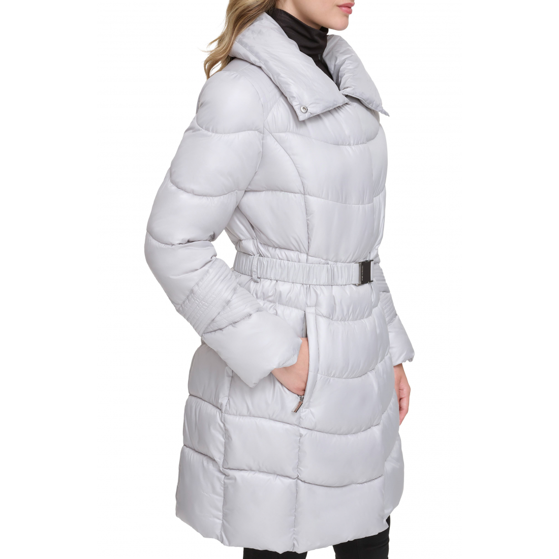 Veste matelassée 'Cire Belted Funnel Neck' pour Femmes